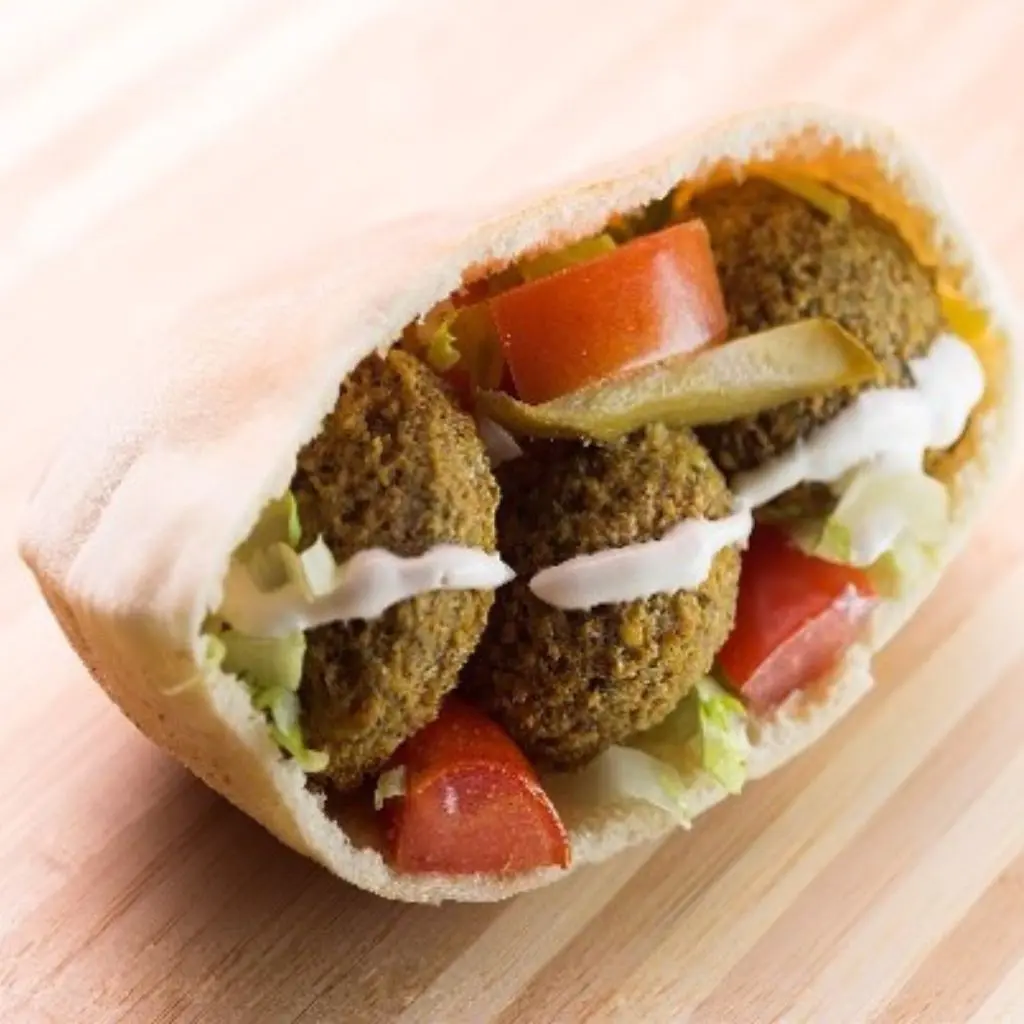 نص ساندويتش فلافل عربي